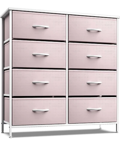 Sorbus 8 Drawers Dresser- Storage Unit with Steel Frame, Wood Top, Fabric Bins - for Bedroom, Closet, Office, and more
