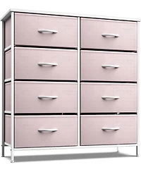 Sorbus 8 Drawers Dresser- Storage Unit with Steel Frame, Wood Top, Fabric Bins - for Bedroom, Closet, Office, and more