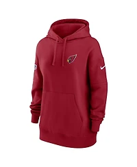 Women's Nike Cardinal Arizona Cardinals 2023 Sideline Club Fleece Pullover Hoodie