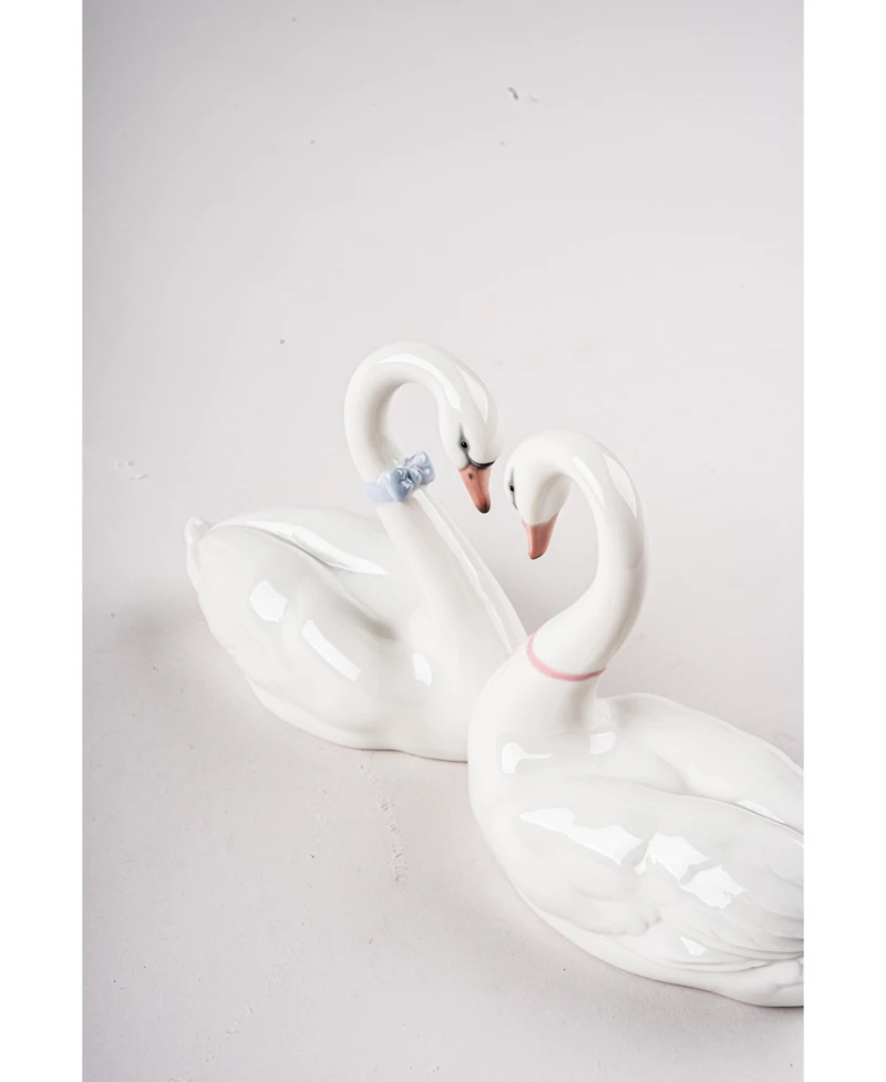 Lladro Endless Love Swans Cake Topper