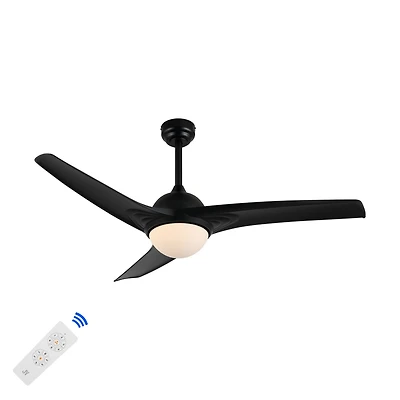 Sully Contemporary Industrial Iron/Plastic Integrated Led Ceiling Fan