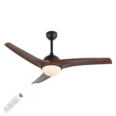 Sully Contemporary Industrial Iron/Plastic Integrated Led Ceiling Fan