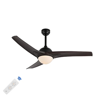 Sully Contemporary Industrial Iron/Plastic Integrated Led Ceiling Fan