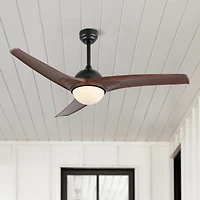 Sully Contemporary Industrial Iron/Plastic Integrated Led Ceiling Fan