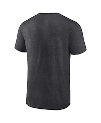 Men's Fanatics Heather Charcoal Distressed Texas Rangers 2023 World Series Champions Franchise Guys T-shirt