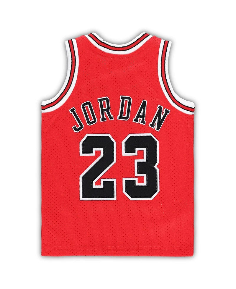 Infant Boys and Girls Mitchell & Ness Michael Jordan Red Chicago Bulls 1985/86 Hardwood Classics Authentic Jersey