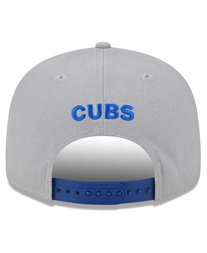 Men's New Era Gray, Royal Chicago Cubs Band 9FIFTY Snapback Hat