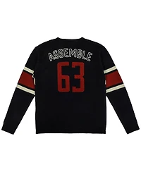 Men's Navy Marvel Avengers Logo Varsity Sweater