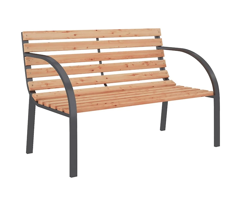 Patio Bench 47.2" Wood and Iron