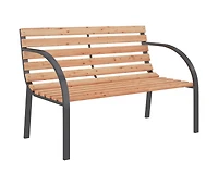 Patio Bench 47.2" Wood and Iron