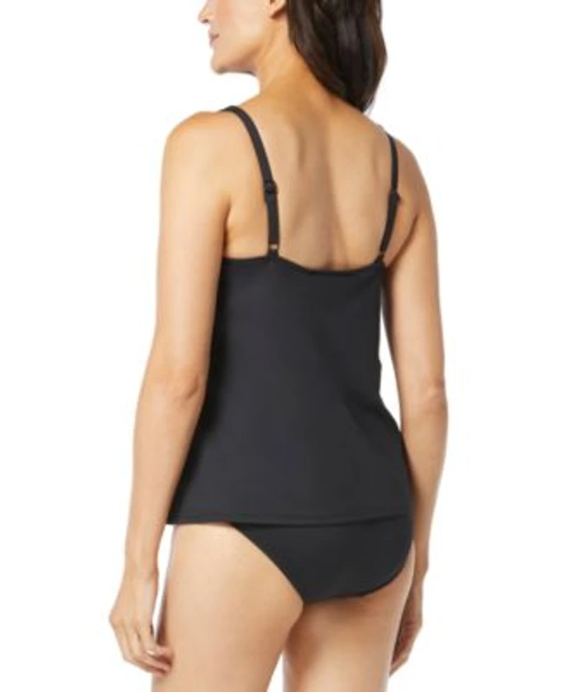 Coco Reef Womens Ultra Fit Bra Sized Tankini Top Impulse High Waist Bikini Bottoms