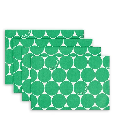 kate spade new york Joy Dot Reversible Placemats 4 Pack Set, 13" x 19"