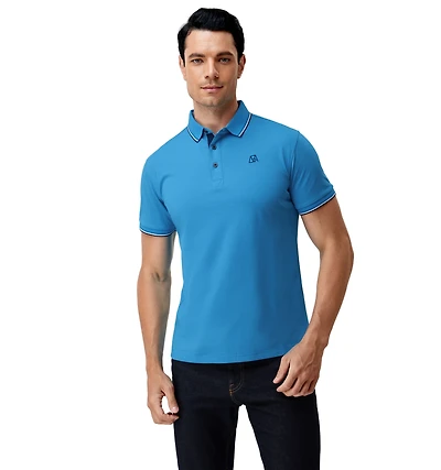 Bellemere Men's Silk Cotton Polo Shirt