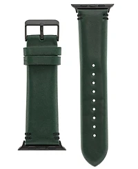 Vince Camuto Men's Dark Green Premium Leather Band Compatible with 42mm, 44mm, 45mm, Ultra, Ultra2 Apple Watch