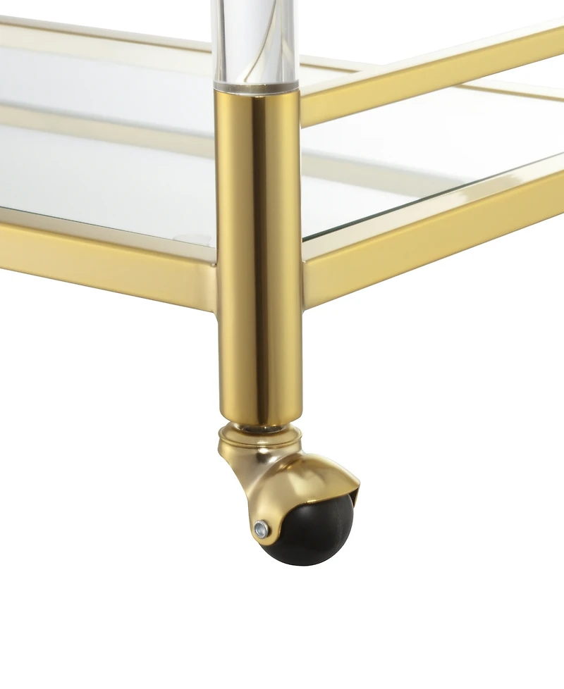 Convenience Concepts 30.5" Glass Royal Crest 2 Tier Acrylic Bar Cart
