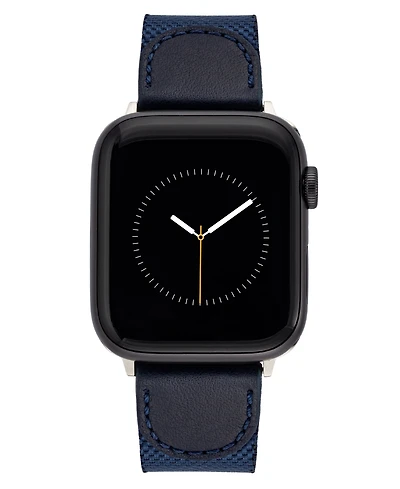 Vince Camuto Men's Navy Premium Nylon Band Compatible with 42mm, 44mm, 45mm, Ultra, Ultra2 Apple Watch