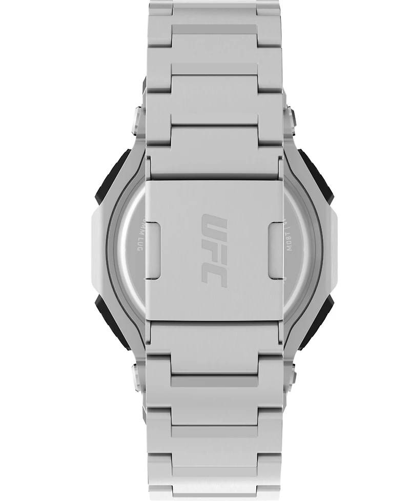 Timex Ufc Men's Colossus Analog-Digital Silver-Tone Stainless Steel Watch, 45mm