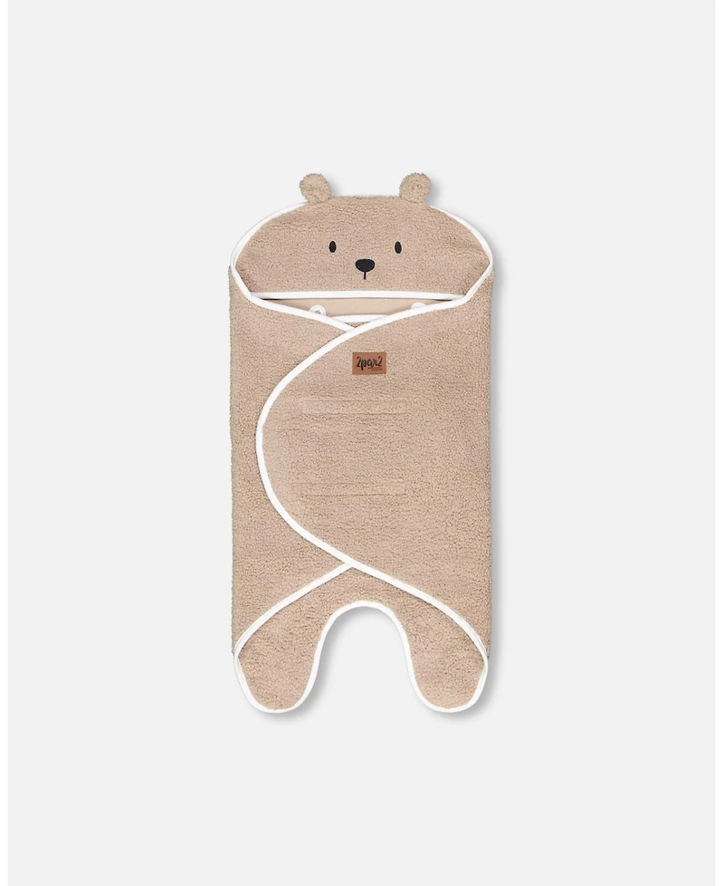 Baby Boy Baby Cocoon Blanket Brown Teddy Bear - Infant|Toddler