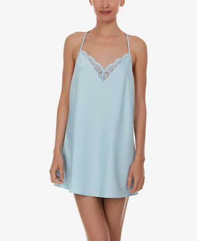 Flora by Nikrooz Kit Matte Heart Lace Chemise Lingerie Nightgown