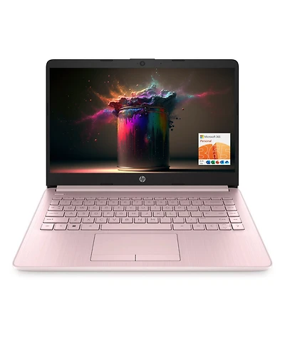 Hp Essential 14" Laptop Intel Celeron N4120 4GB Ram Intel Uhd Graphics 600 64GB eMMC Storage Windows 11 Home Hd - Pink