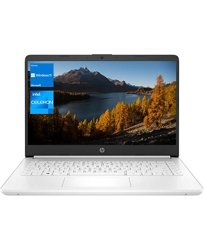 14" Hp Laptop, Intel Celeron N4500, 4GB DDR4 Ram, 64GB eMMC, Wi-Fi 5, Windows 11 Home, White