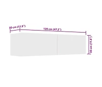 Tv Stand White 47.2"x11.8"x11.8" Engineered Wood