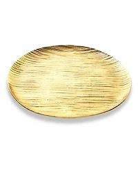 Godinger Round Textured Aluminum Tray 12" D