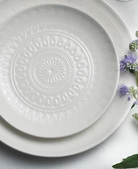 Euro Ceramica Fez 16 Pc. Double Bowl Dinnerware Set, Service for 4
