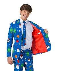 OppoSuits Big Boys Festivity Christmas Party Outfit Including Blazer, Pants and Clip-On-Tie Suit Set