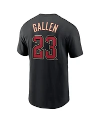 Men's Nike Zac Gallen Black Arizona Diamondbacks Player Name and Number T-shirt