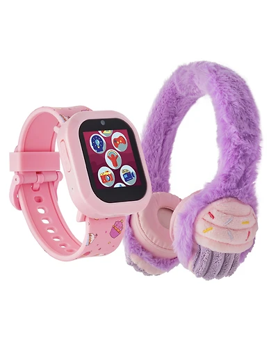 Playzoom V3 Girls Pink Silicone Smartwatch 42mm Gift Set