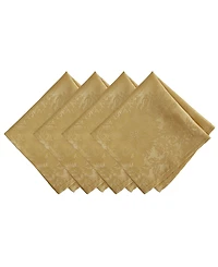 Elrene Poinsettia Elegance Jacquard Holiday Napkins, Set of 4