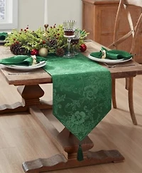 Elrene Poinsettia Elegance Damask Collection