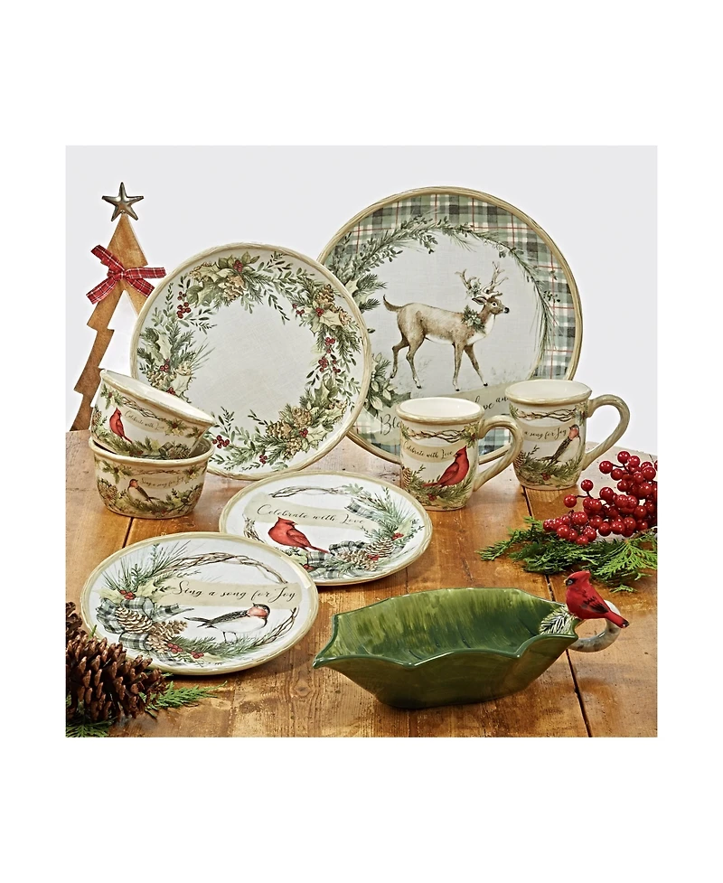 Certified International Holly and Ivy 4-Pc. Mug