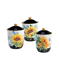 Certified International Sunflower Fields 3-Pc. Canister Set