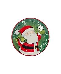 Holiday Magic Santa 4 Piece Canape Plate Set