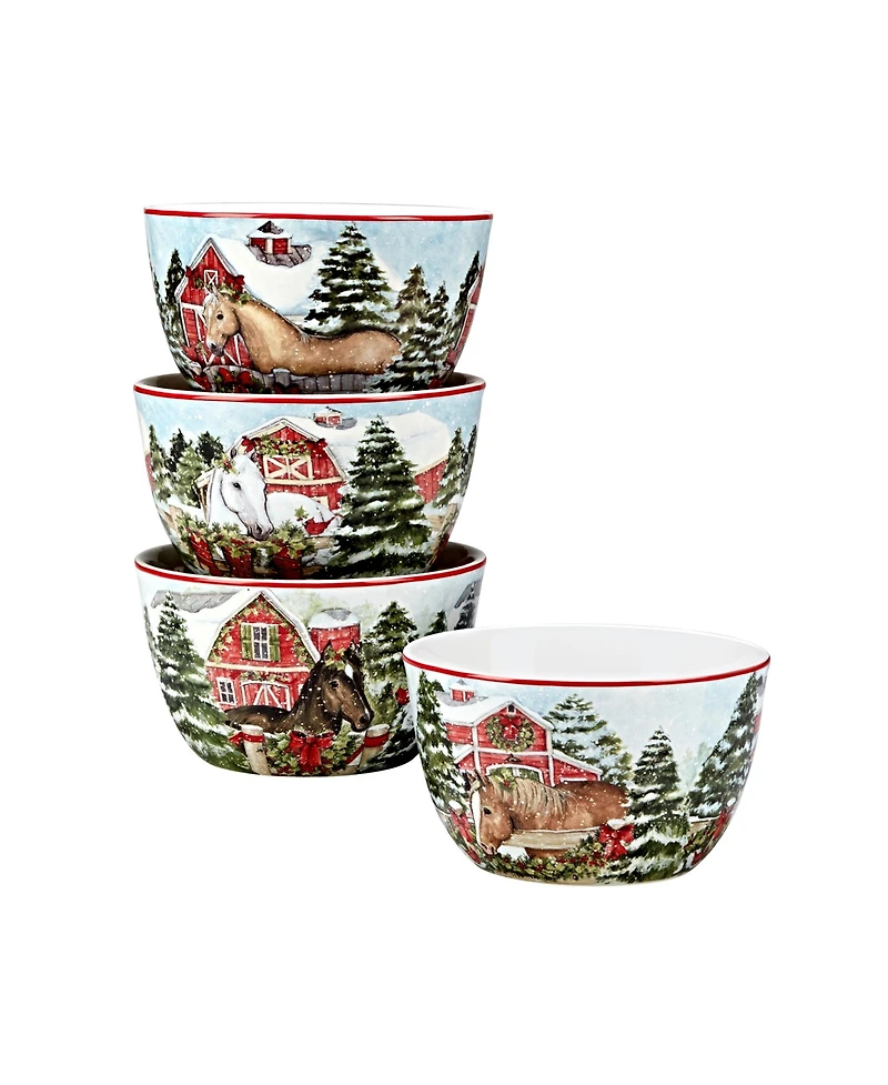 Homestead Christmas 16 Piece Dinnerware Set
