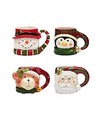 Certified International Holiday 4 Piece Mug Set