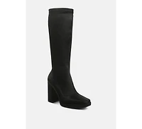 Presto Womens Stretchable Satin Long Boot