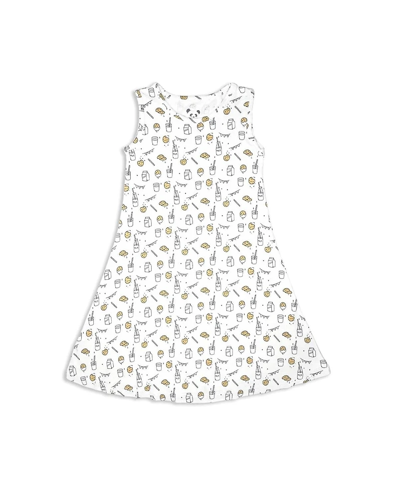 Bellabu Bear Toddler| Child Girls White Milk & Cookies Dress