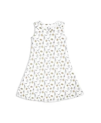 Bellabu Bear Toddler| Child Girls White Milk & Cookies Dress