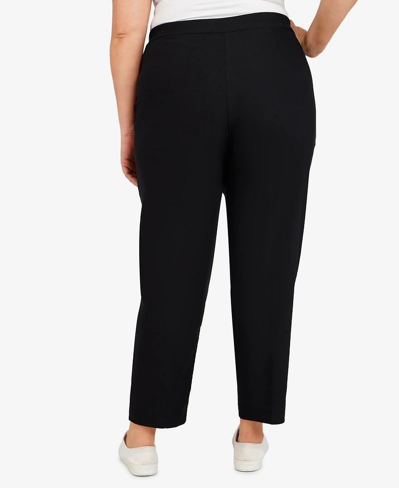Alfred Dunner Plus Classic Allure Tummy Control Pull-On Average Length Pants
