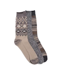 Muk Luks Men's 3 Pair Pack Microfiber Boot Socks