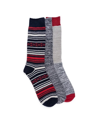 Muk Luks Men's 3 Pair Pack Microfiber Boot Socks