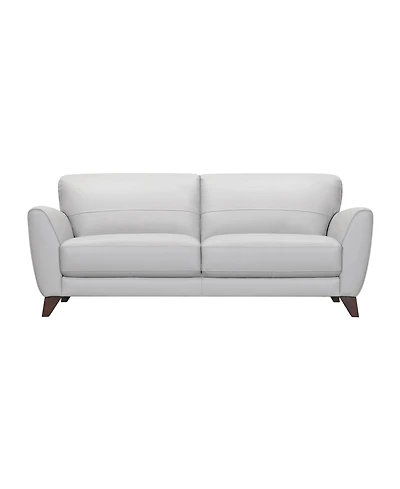 Jedd 82" Genuine Leather with Wood Legs in Contemporary Sofa