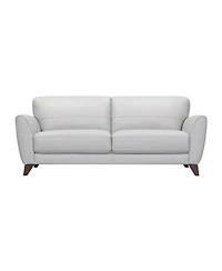 Jedd 82" Genuine Leather with Wood Legs in Contemporary Sofa