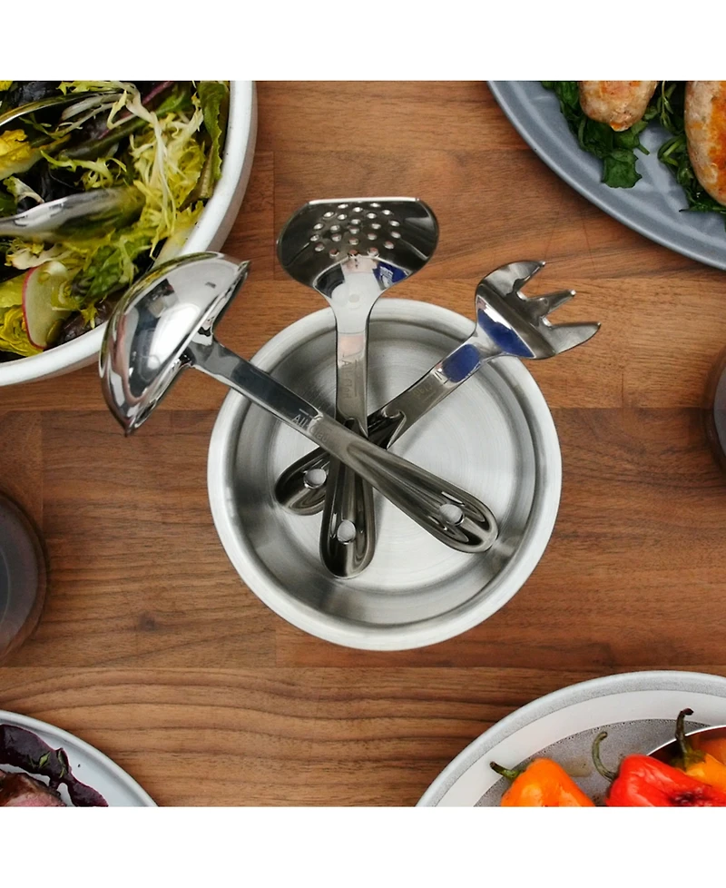 All-Clad Stainless Steel Cook and Serve Kitchen Utensil Crock Set, 6 Piece