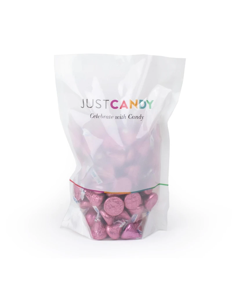 Just Candy Pink Hershey's Kisses Candy Milk Chocolates 90 Pieces