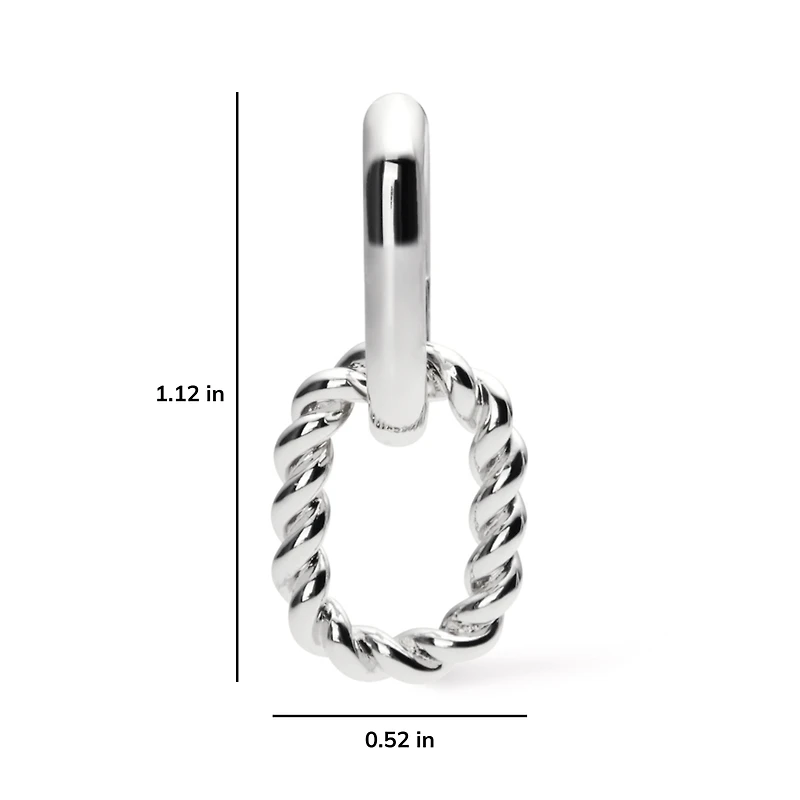 Ana Luisa Double Hoop Earrings - Ash Double Silver