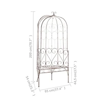 Patio Bench 37.4" Iron Antique Brown